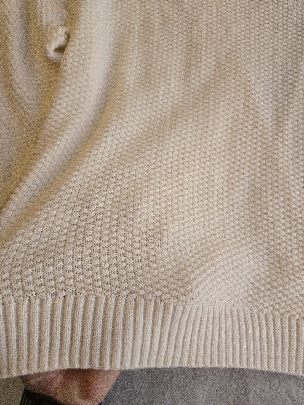 Hollister Ivory White Comfy Cloud Easy No Close Cardigan Pockets Cotton HAL3 - Picture 12 of 12
